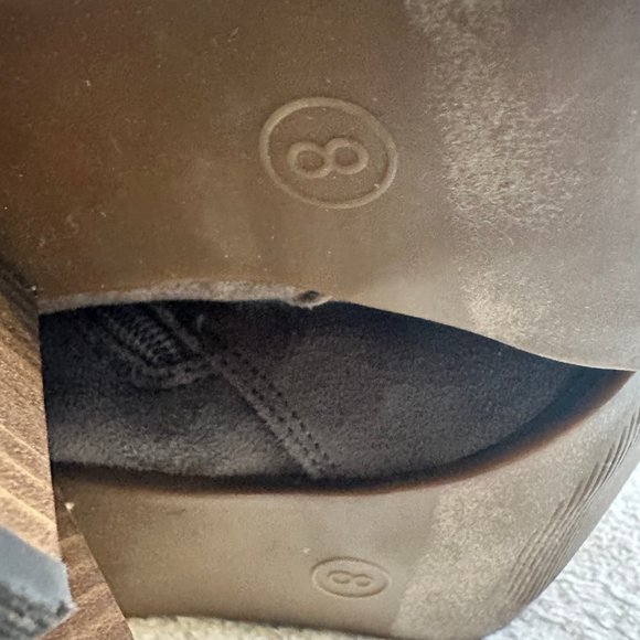 Zip-Up High Heel Tan Boots - Picture 4 of 5